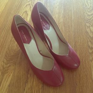 3 for $30- Red Leather Zara Pumps Heels- 7